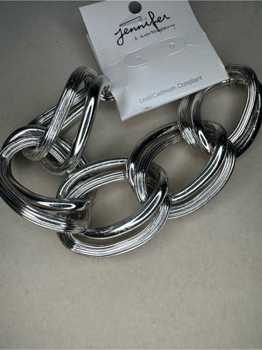 New Jennifer & Company Silver Chunky Link bracelet